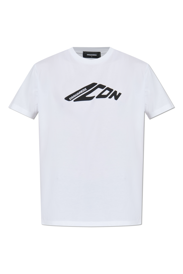 Tシャツ・カットソー DSQUARED2 Men T-shirt White S79GC0102D20020 100 Dsquared2 men's cotton T-shirt with logo patch